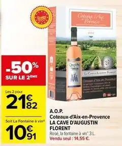 Carrefour La cave d'augustin florent - a.o.p. coteaux-d'aix-en-provence offre