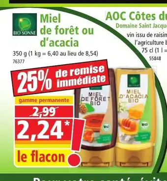 Norma Miel de forêt ou d'acacia offre