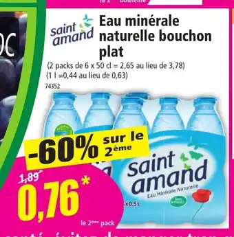 Norma Eau minérale naturelle bouchon plat offre