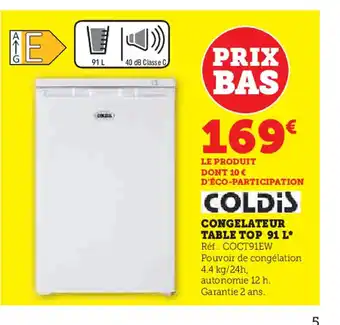 Hyper U CONGELATEUR TABLE TOP 91 L offre