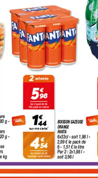 Netto BOISSON GAZEUSE ORANGE FANTA offre