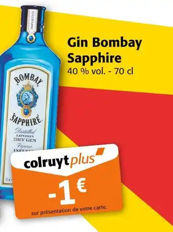 Colruyt Bombay Sapphire Gin offre