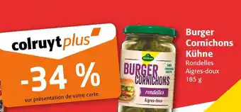 Colruyt Kühne Burger Cornichons offre