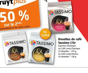 Colruyt L’Or Dosettes de café Tassimo offre