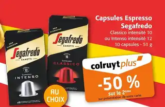 Colruyt Segafredo Capsules Espresso offre