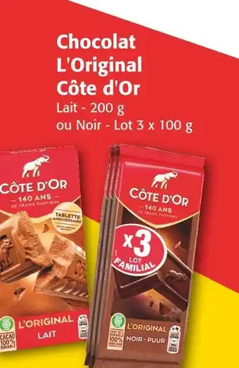 Colruyt Côte d'Or Chocolat L'Original offre