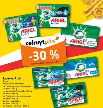 Colruyt Ariel Lessive offre