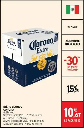 Intermarché Hyper Corona - bière blonde offre