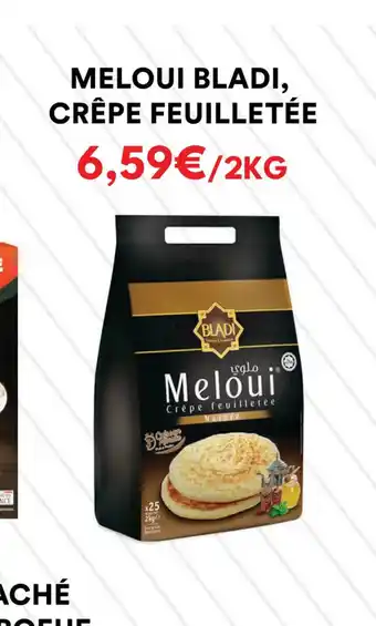MELOUI BLADI, CRÊPE FEUILLETÉE