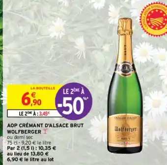 Intermarché Contact AOP CRÉMANT D'ALSACE BRUT WOLFBERGER offre