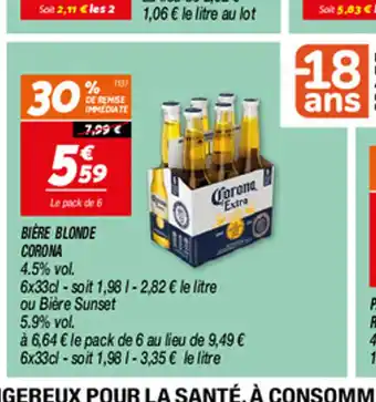 Netto BIÈRE BLONDE CORONA offre