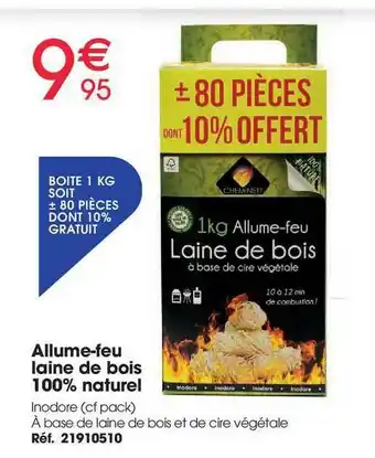 Brico Pro Allume-feu Laine De Bois 100% Naturel offre