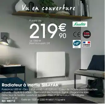 Brico Pro Radiateur à Inertie Sibayak offre