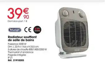 Radiateur Soufflant De Salle De Bains Delonghi