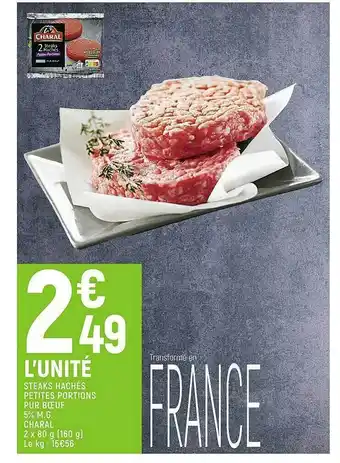 Spar Steaks Hachés Petites Portions Pur Bœuf 50% M.g. Charal offre