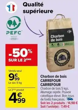 Carrefour Market Carrefour - charbon de bois offre