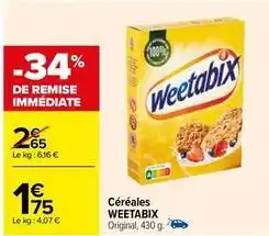 Carrefour Weetabix - céréales offre