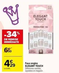 Carrefour Elegant touch - faux ongles offre