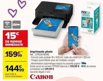 Carrefour Canon - imprimante photo offre