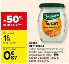 Carrefour Bénédicta - sauce offre