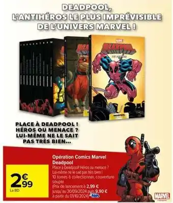 Carrefour Maréval - operation comics deadpool offre