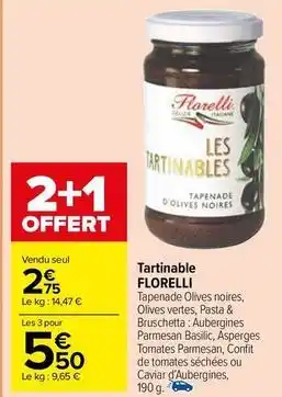 Carrefour Market Florelli - tartinable offre