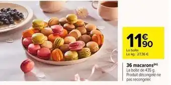 Carrefour 36 macarons offre