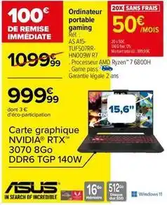 Carrefour Asus - ordinateur portable gaming offre