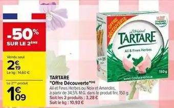 Carrefour Tartare - offre découverte offre
