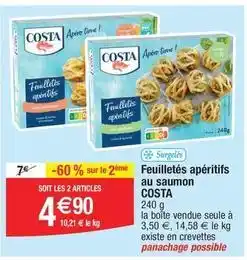 Migros Costa - feuilletés apéritifs au saumon offre