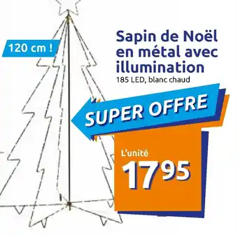 Sapin de noël en métal avec illumination