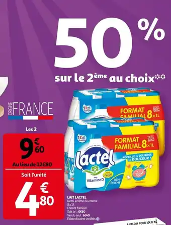 Auchan Lait lectel offre
