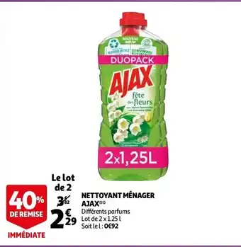 Auchan Nettoyant ménager ajax offre