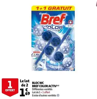 Auchan Bloc WC bref color activ offre