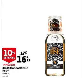 Auchan Rhum blanc agricole HSE offre