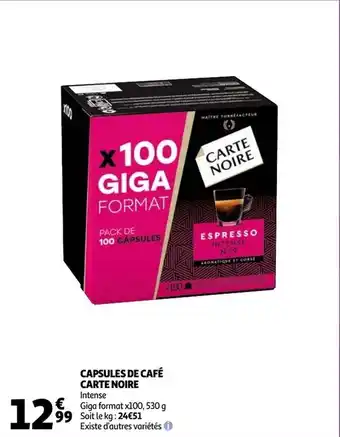 Capsules de café carte noire