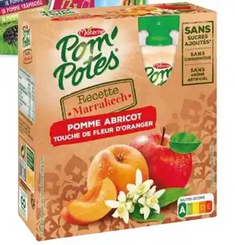 Auchan Pom'potes sans sucres ajoutés materne offre