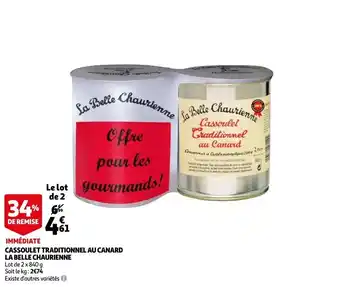 Auchan Cassoulet traditionnel au canard la belle chaurienne offre