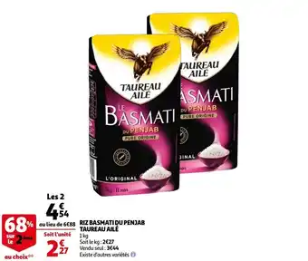 Auchan Riz basmati du penjab taureau ailé offre