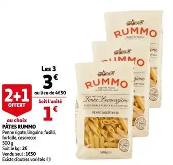 Auchan Pâtes rummo offre
