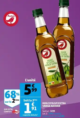Auchan Huile d'olive extra vierge auchan offre