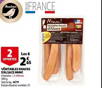 Auchan Véritables knacks d'alsace MMM! offre