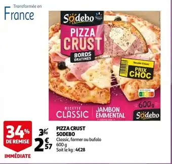 Auchan Pizza crust sodebo offre