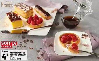 Auchan Assortiment de 4 petits gâteaux offre