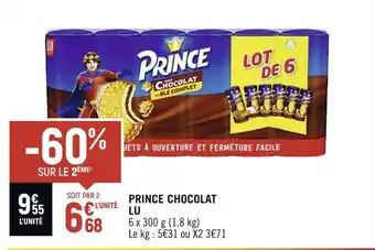 Spar LU PRINCE CHOCOLAT offre