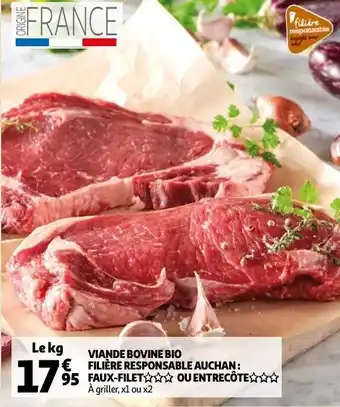 Auchan Viande bovine bio filière responsable auchan offre