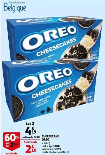 Auchan Cheesecake oréo offre