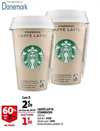 Auchan Caffè latte starbucks offre