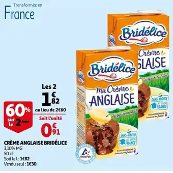 Auchan Crème Anglaise Bridélice offre