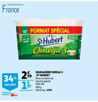 Auchan Margarine Omega 3 St Hubert offre